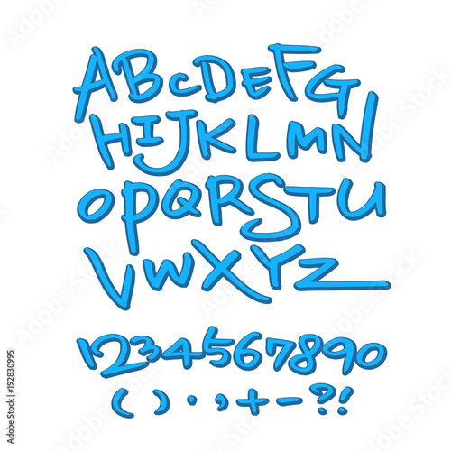 벡터 문자 / 손으로 쓴 글씨체