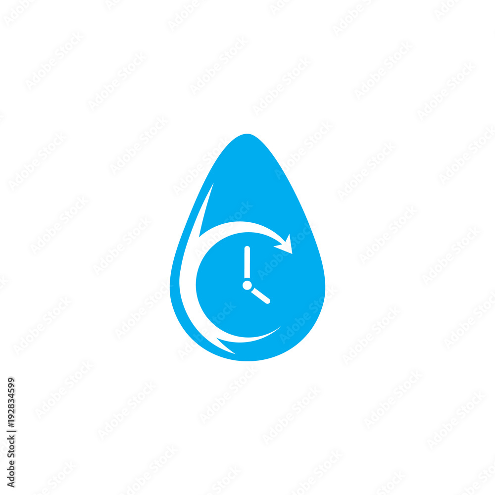 Time Water Logo Icon Design Time Water Logo Icon Design