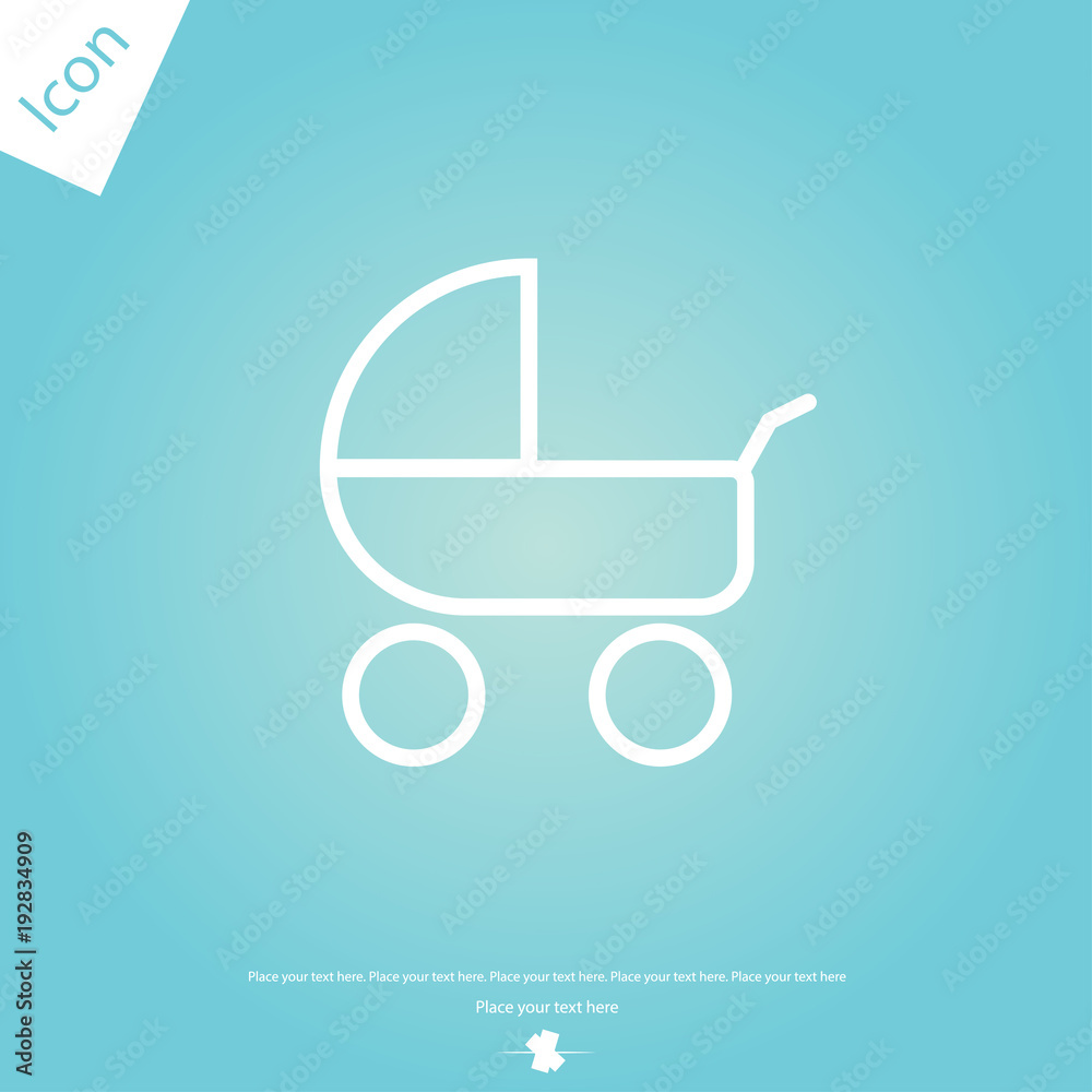 Pram line icon Pram line icon