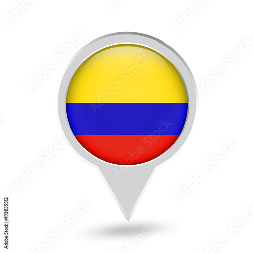 Colombia Flag Round Pin Icon Free Download Colombia Flag Round Pin Icon - GFXLoad