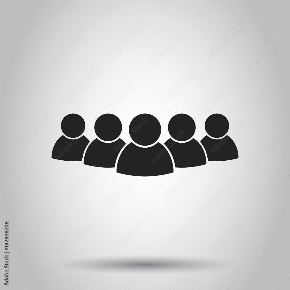 Group of people icon. Vector illustration on isolated background. Business concept person pictogram.