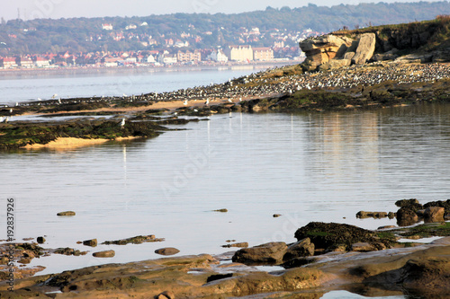 A view of Hilbre Island on the Wirral