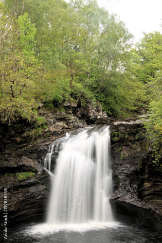 A waterfall in Scotland near Loch Lomond