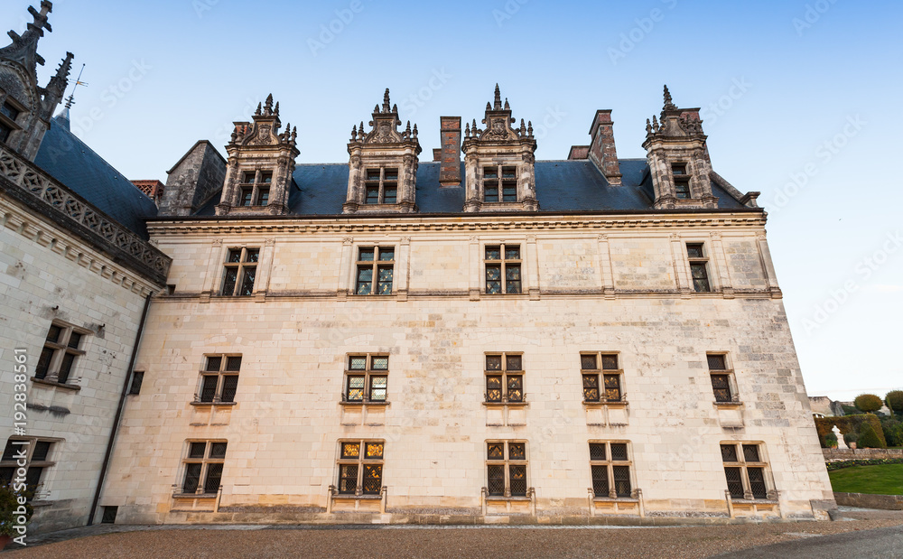 Amboise castle facade, inner square