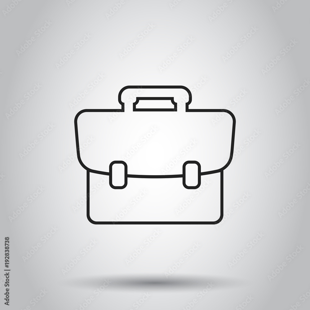 Suitcase box icon in line style. Vector illustration on isolated background. Business concept luggage pictogram. Suitcase box icon in line style. Vector illustration on isolated background. Business concept luggage pictogram.