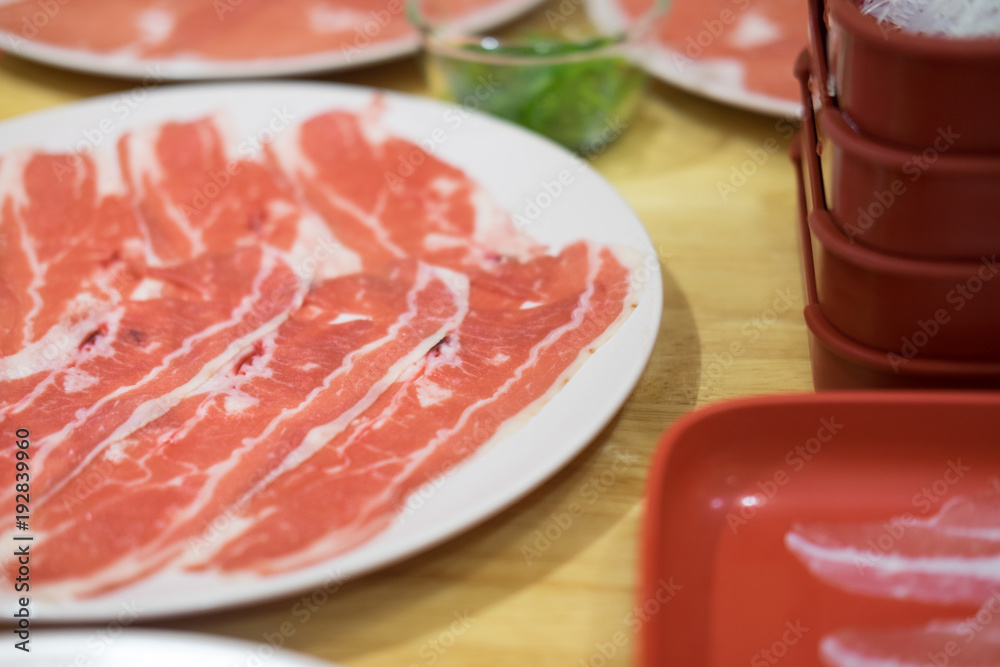 Raw Sliced Beef for Shabu Shabu Raw Sliced Beef for Shabu Shabu