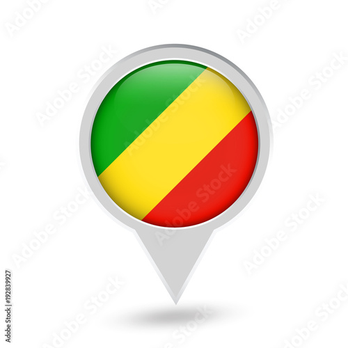 Free Download Republic of the Congo Flag Round Pin Icon - GFXLoad