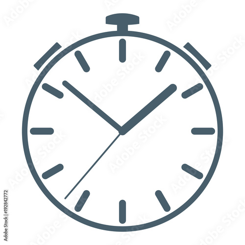 Vector illustration, Icon. Hours and time. round dial