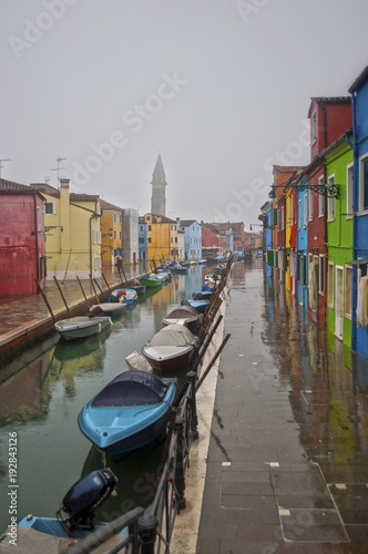 Rainy morning in Venice, Italy 