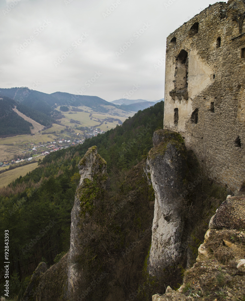 Viewpoint, old castle, Lietava, Slovakia