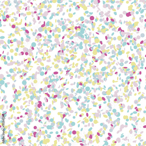 Confetti background. Bright colors. Abstract seamless pattern. Colorful confetti dots. Party background. For web-page background, decoration or printing on fabric.