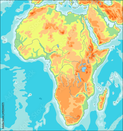 Physical Africa Map