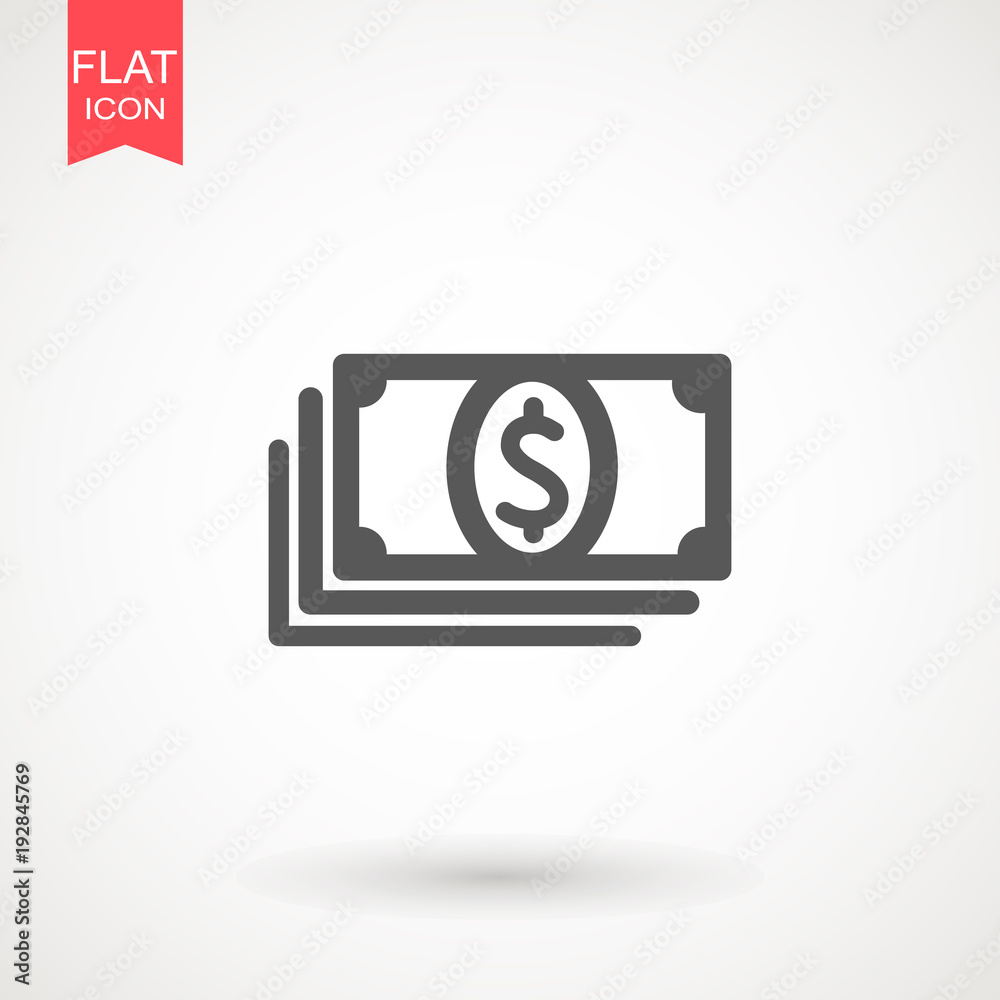 Money icon in flat style. Money currency vector illustration. Payment , Business & finance web icons. Money icon in flat style. Money currency vector illustration. Payment , Business & finance web icons.