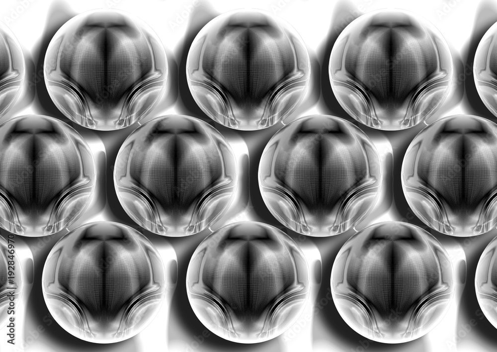 Abstract pattern of spheres in monochrome Abstract pattern of spheres in monochrome