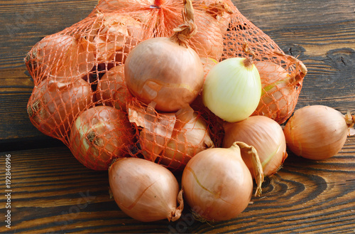 The brown onion or yellow onion is a variety of dry onion with a strong flavour