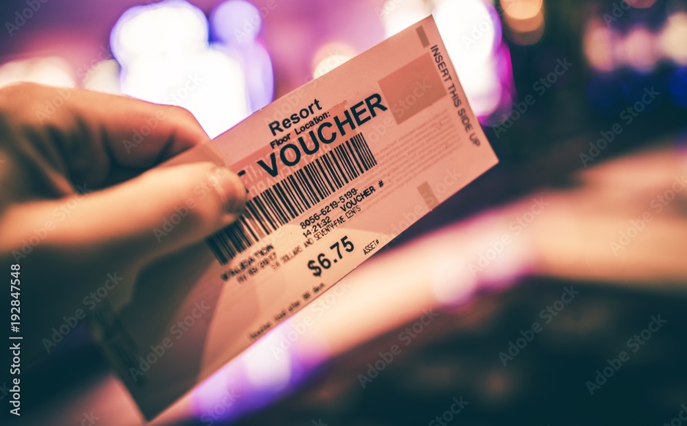 Fototapeta premium Vegas Casino Gambling Voucher
