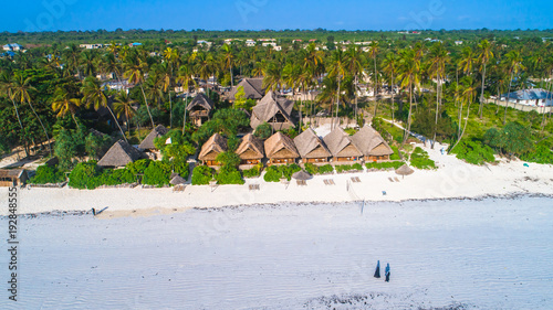 Aerial. Matemwe, Zanzibar. Tanzania. photo