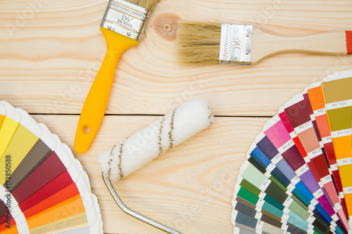 a set of tools for painting a house photo