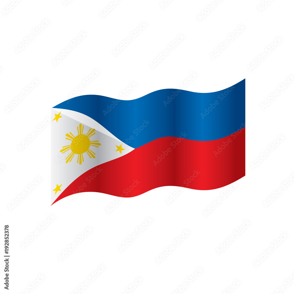 Philippines flag, vector illustration