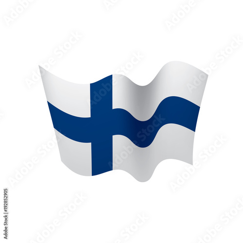 Finland flag, vector illustration