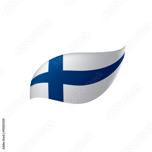 Finland flag, vector illustration