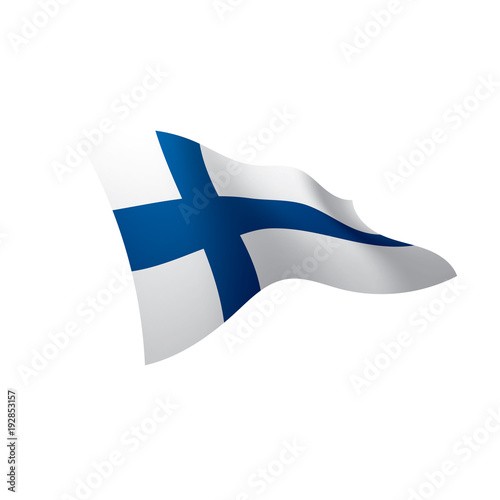 Finland flag, vector illustration