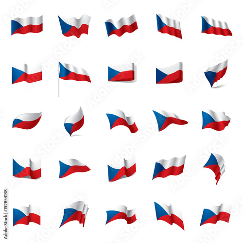 Czechia flag, vector illustration