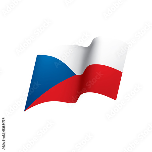 Czechia flag, vector illustration