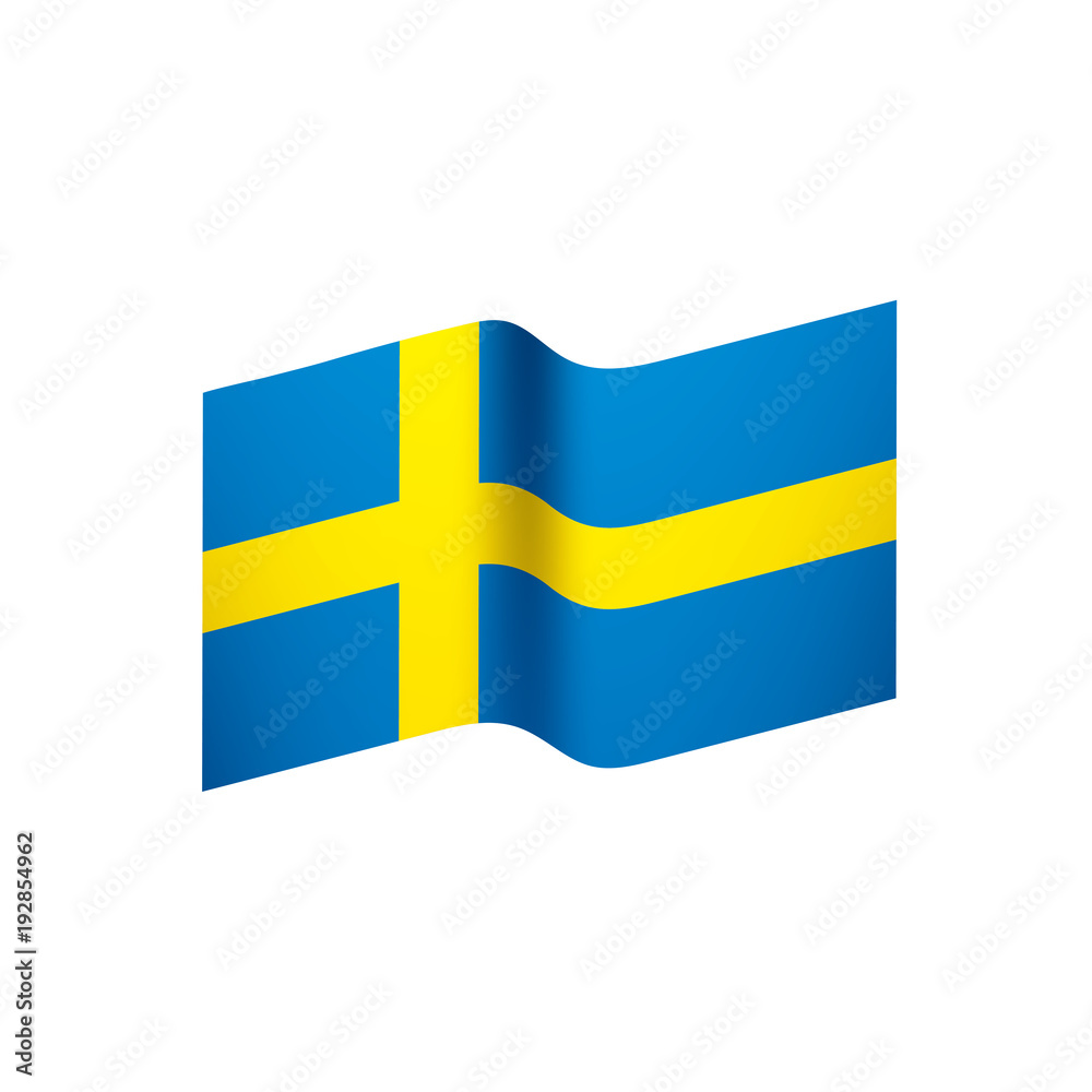Sweden flag, vector illustration