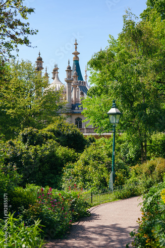 Royal Pavilion garden Brighton East Sussex Southern England UK