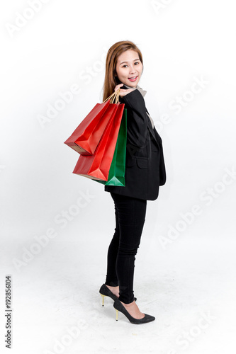 Shopper woman is happiness.