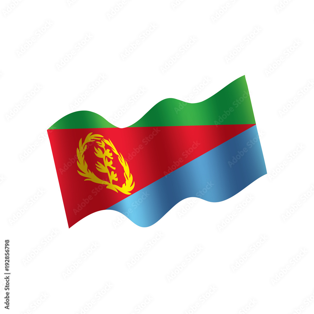 Eritrea flag, vector illustration Eritrea flag, vector illustration