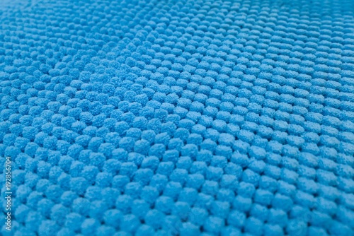 Detail of Blue Fluffy Fabric Texture Background