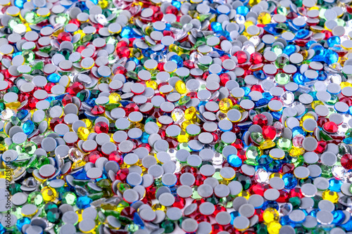 Background of colored rhinestones.