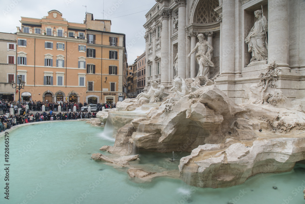 Trevi's fountain in Rome, Italy