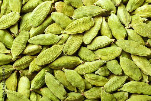 Fototapeta Naklejka Na Ścianę i Meble -  food background of dried cardamom, top view