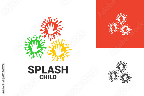Splash Child Logo Template Design Vector, Emblem, Design Concept, Creative Symbol, Icon