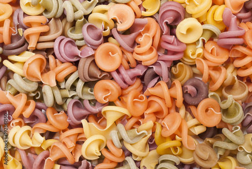 multicolored pasta background