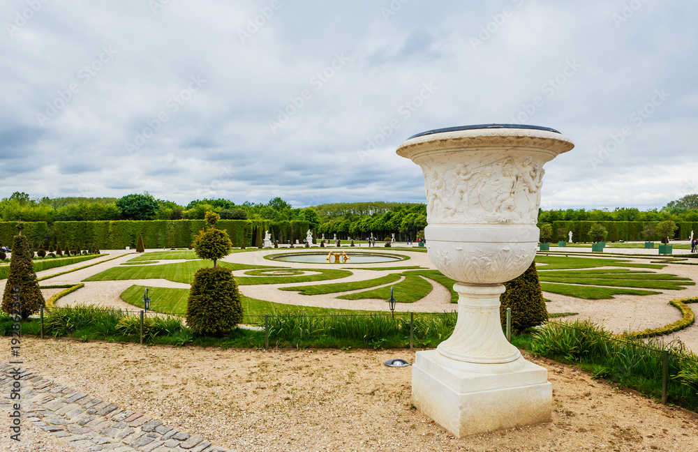 A Vase in the Garden of Versailles Palace