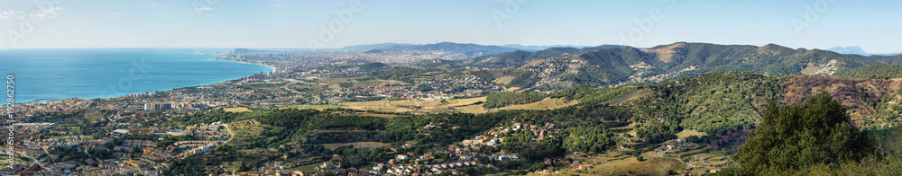 Barcelona skyline and coast