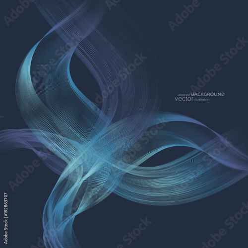 Abstract backgrounds with colorful wavy lines. Elegant wave design. Vector technology. © Ольга Журба