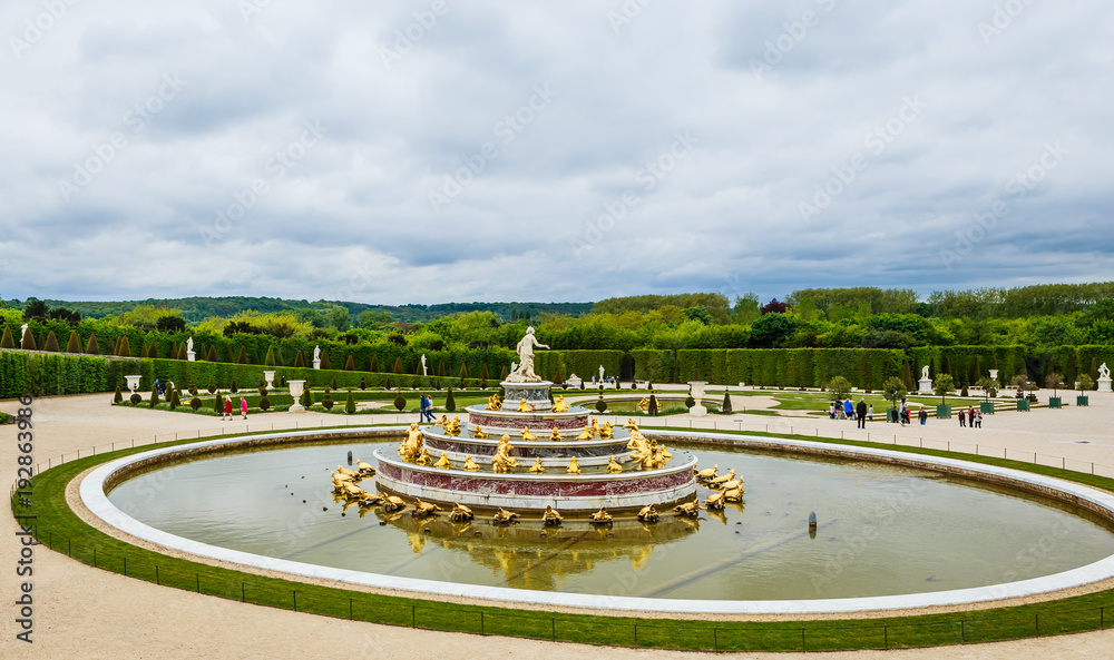  Close-up of Latona fountain in the Gardens of Versailles Palace