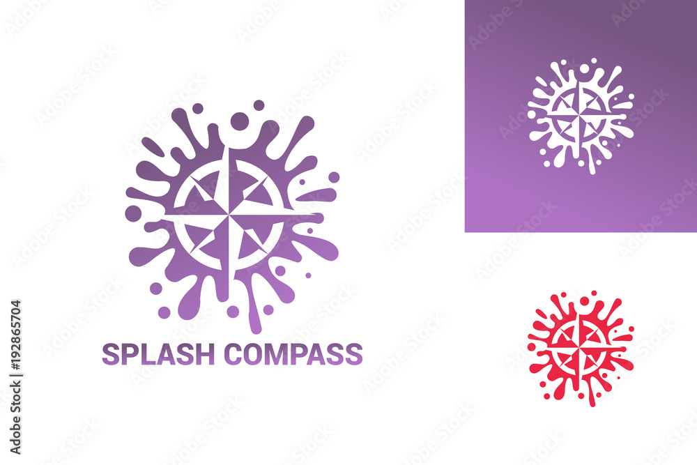 Splash Compass Logo Template Design Vector, Emblem, Design Concept, Creative Symbol, Icon Splash Compass Logo Template Design Vector, Emblem, Design Concept, Creative Symbol, Icon