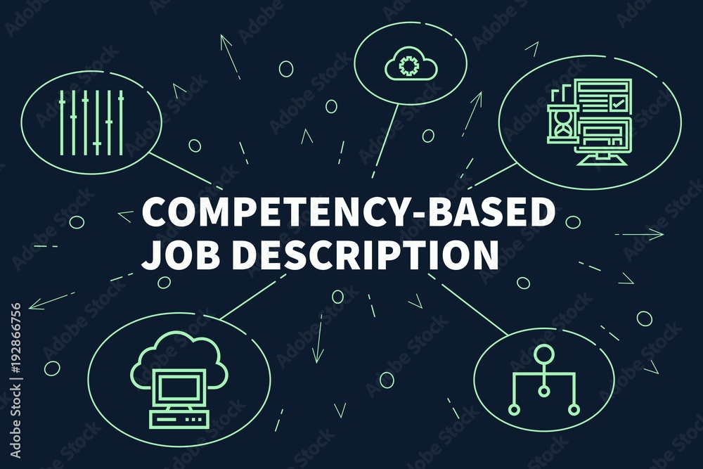 Business illustration showing the concept of competency-based job description