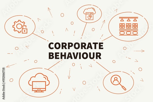 Φωτογραφία Business illustration showing the concept of corporate behaviour