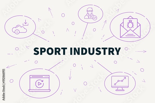 Business illustration showing the concept of sport industry