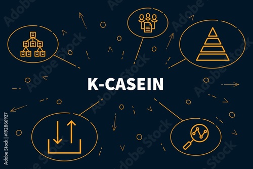 Business illustration showing the concept of k-casein