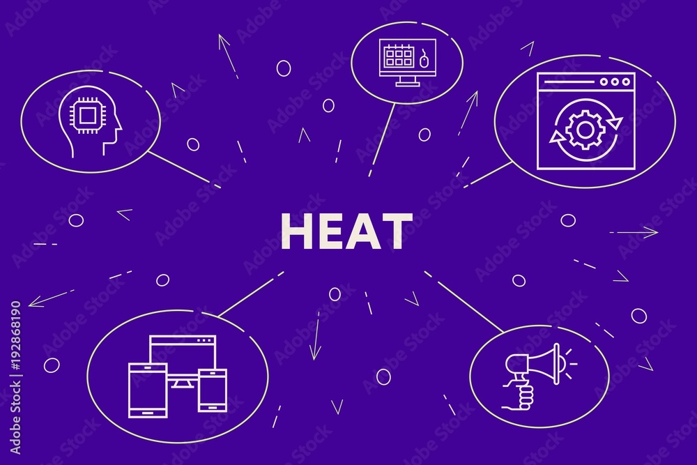 Business illustration showing the concept of heat