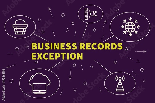 Business illustration showing the concept of business records exception