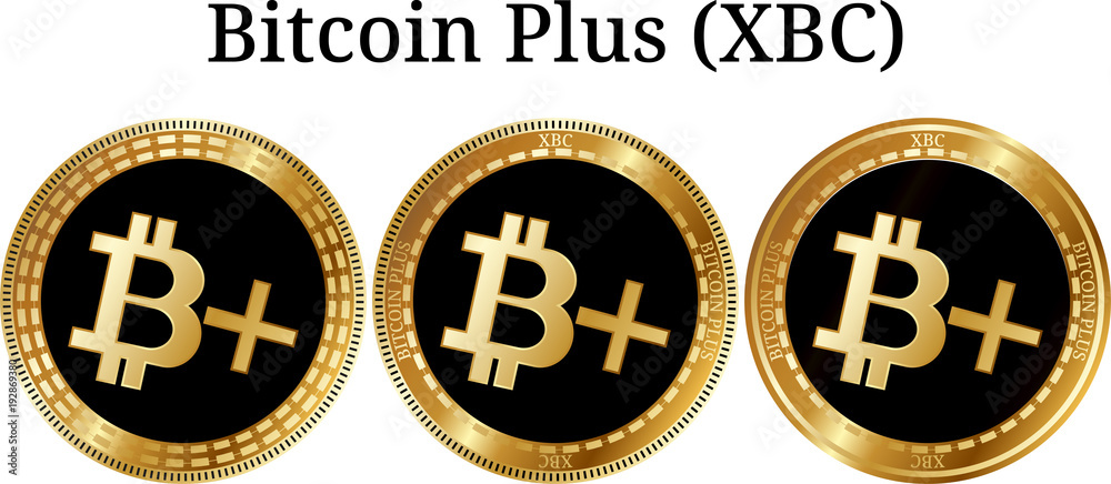 Set of physical golden coin Bitcoin Plus (XBC)